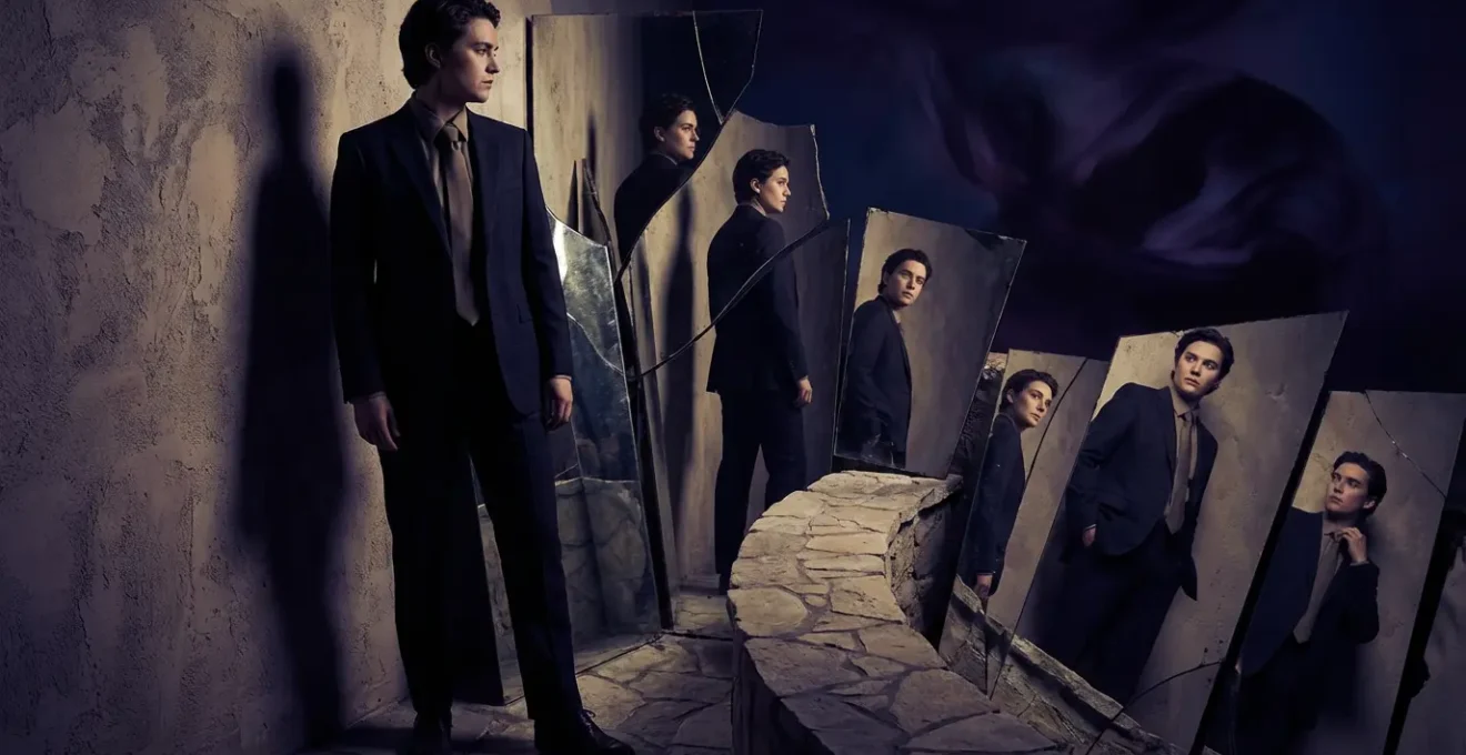 Professionista che guarda il proprio riflesso frammentato in specchi multipli, rappresentando i blocchi interiori