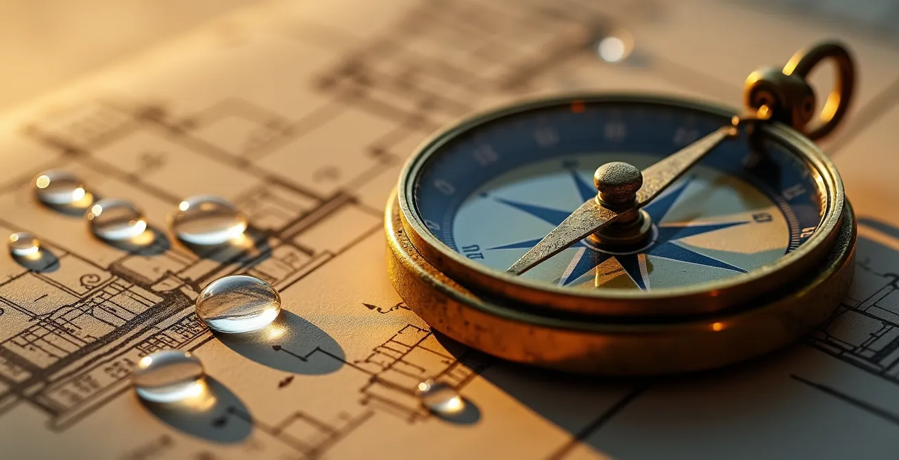 Vista aerea di proprietà italiane con onde energetiche