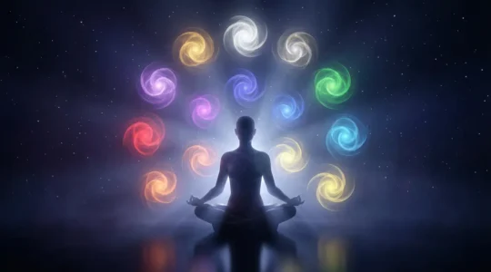 Illustrazione dei dieci corpi spirituali in equilibrio secondo la numerologia tantrica