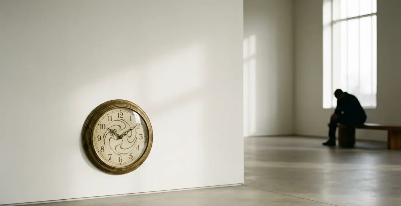 Vista ravvicinata di un vecchio orologio che segna un orario simmetrico con riflessi dorati