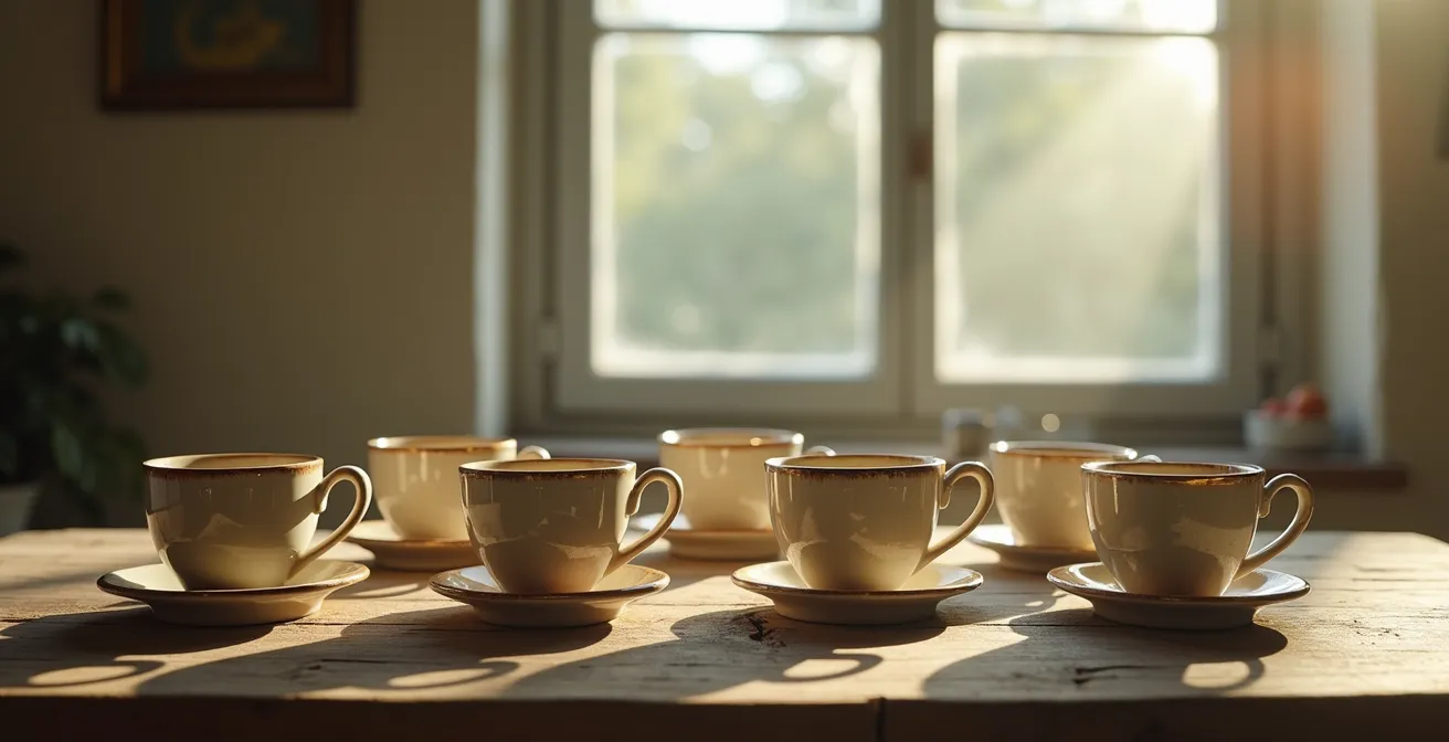 Metafora visiva della nostalgia e del filtro del ricordo idealizzato